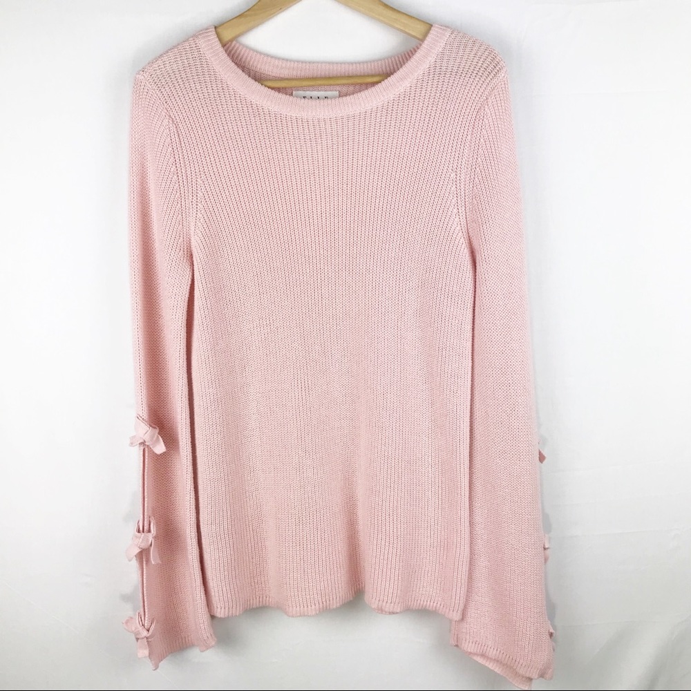 Elle Bow Detail Sleeve Sweater size M